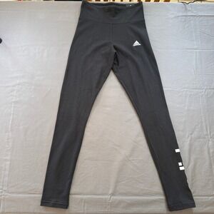 NWT Adidas Black Logo‎ Leggings Athletic Workout Athleisure XS